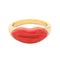 Fashion Unique Enameled Lip Pattern Women Casual Ring