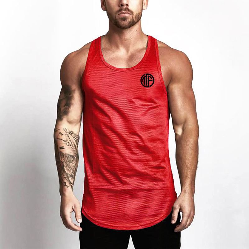 Men Plain Fitness Workout Slim Fit Tanks Tops