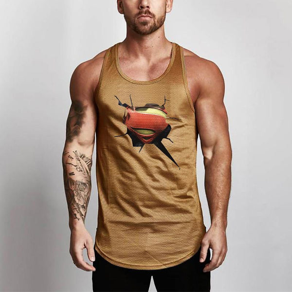 Men Funny Printed Breathable Fitness Tanks