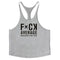 Men Letter Printed Muscle Motion Tanks