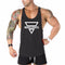 Men Cotton Letter Printed Muscle Gym Tanks Tops