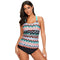 New Arrival Classic Geometric Print Women's Two-piece Separate Swimwear Top