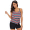 Multicolor Ethnic Print Women Overlap Casual Swimwear Top