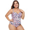 Women Plus Size Unique Flouncing High-waisted two-pieces Swimsuits