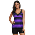 New Design Contrast Women Tank Top Two-pieces Sporty Swimsuits