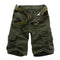 Men Solid Color Fashion Shorts Without Belt