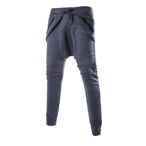 Men Solid Color Loose Harem Pants