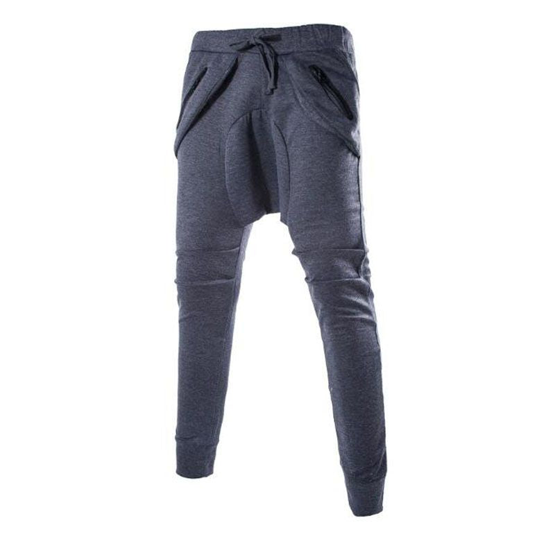 Men Solid Color Loose Harem Pants