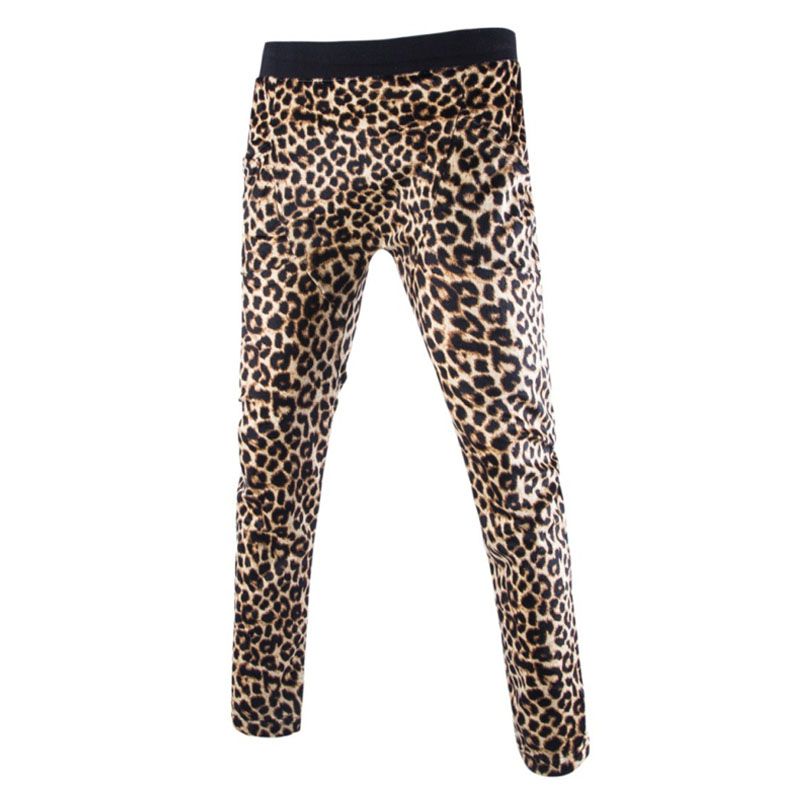 Men Leopard Printed Casual Pants