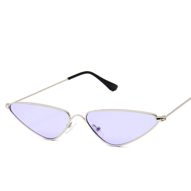 Creative Metal Frame Triangle Shape Ocean Lenses Women Sunglasses