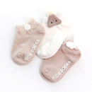 3 Pairs Set Baby Cotton Lace Flower Design Ankle Short Socks