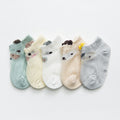 5 Pairs Toddler Cotton Animals Pattern Thin Socks