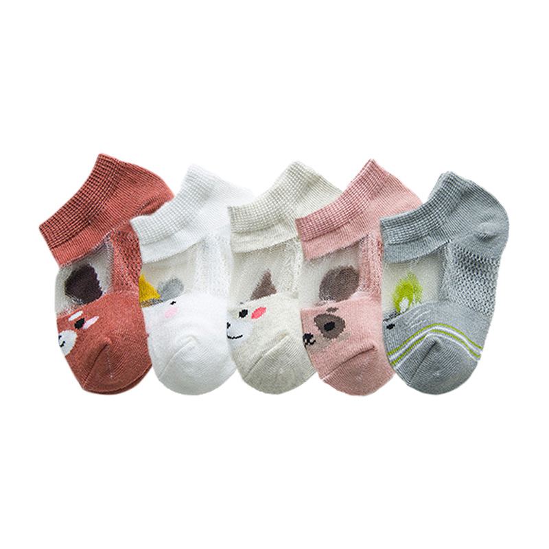 5 Pairs Baby Cute Design Fashion Thin Socks