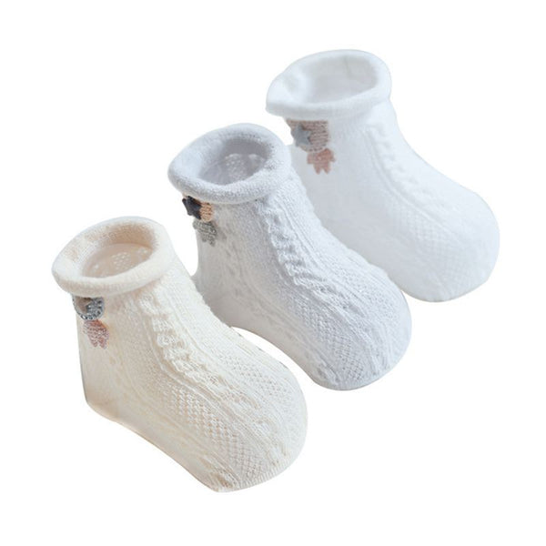 3 Pairs Baby Cotton Breathable Anti Slip Socks