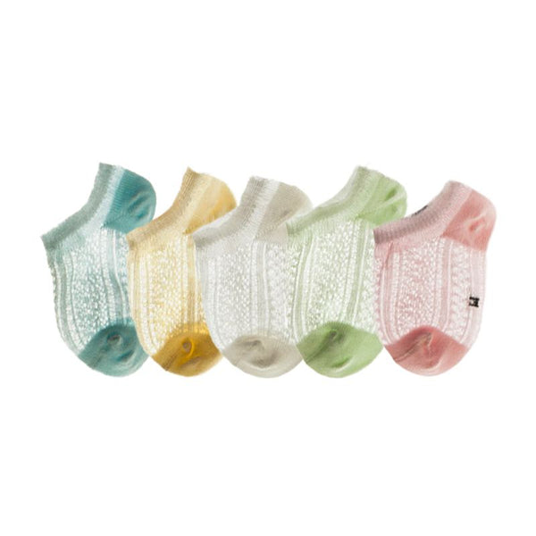 5 Pair Baby Candy Color Thin Ankle Short Socks