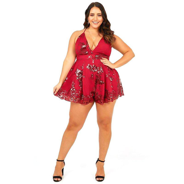 Hot Sale Women V Neck Backless Floral Print Mini Halter Dress