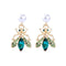 Women Unique Insect Shape Imitation Pearl Gemstone Earrings