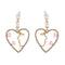 Fashion Heart Shape Women Simple Portrait Design Earrings