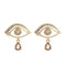 Creative Hollow Eye Shape Gold Plated Metal Drop Earrings