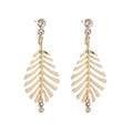 Hot Sale Simple Leaf Shape Women Summer Vacation Drop Earrings