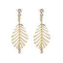 Hot Sale Simple Leaf Shape Women Summer Vacation Drop Earrings