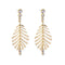 Hot Sale Simple Leaf Shape Women Summer Vacation Drop Earrings