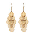 Creative Multilayer Round Shape Metal Drop Earrings