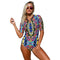 Fashion Zipper Design Padded Women Short-sleeve One-piece Swimwear