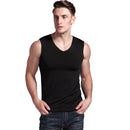 Men Plain Elastic Seamless Tanks