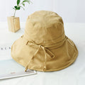 Classic Summer Solid Color Sun-protective Foldable Bucket Hat