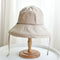 Casual Women Solid Color Foldable Cotton Sun-protective Bucket Hat
