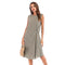 Women Casual Round Collar Sleeveless Defined Waisted Sundresses