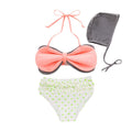 3 Pcs Girl Bowknot Design Swimsuit And Cap