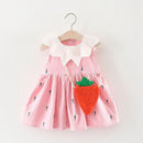 4 Set Girl Carrot Pattern Dress And Cute Bag