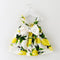 4 Pcs Girl Flower Printed Sleeveless Dress