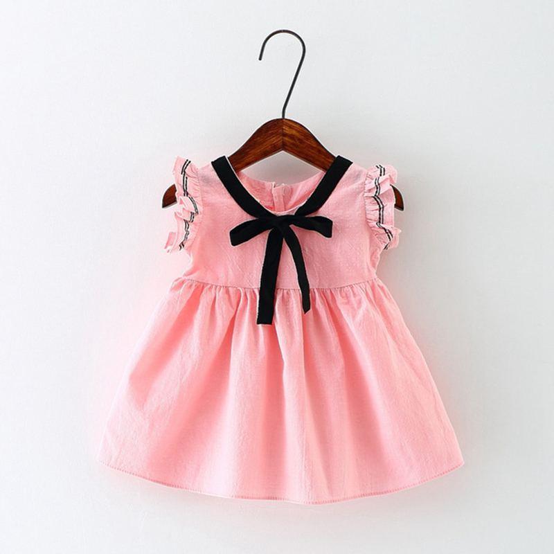 4 Pcs Girl Cute Bowknot Design Dress
