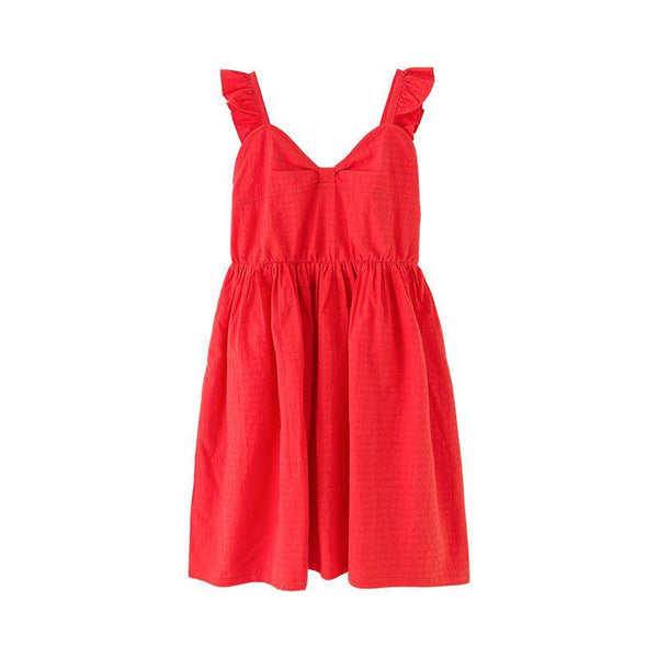 Girl Junior Cotton Solid Color Sleeveless Dress