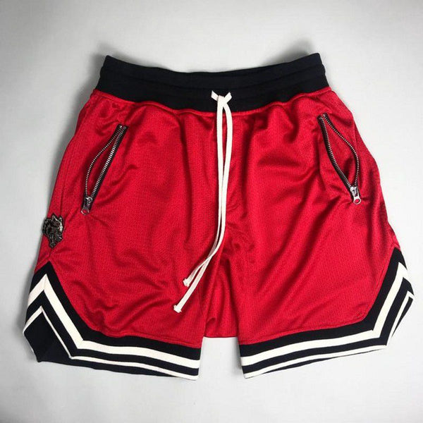 Men Polyester Patchwork Basketball Sports Shorts