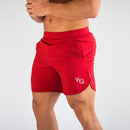 Men Polyester Solid Color Fitness Shorts