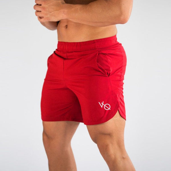Men Polyester Solid Color Fitness Shorts