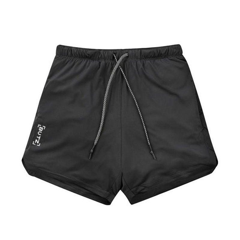 Men Solid Color Quick Drying Workout Shorts