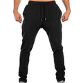 Men Cotton Solid Color Running Casual Pants