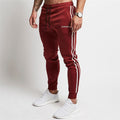 Men Cotton Stripes Print Workout Pants