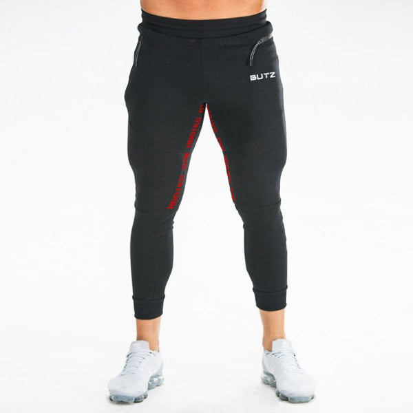 Men Cotton Letter Print Workout Pants