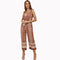 Bohemian Printed Women Deep V Neck Sleeveless Jumpsuits