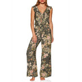Women Casual Sleeveless Ruffled Floral Print Summer Jumpsuits
