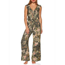 Women Casual Sleeveless Ruffled Floral Print Summer Jumpsuits