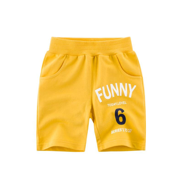 Boy Cotton Letter Print Casual Shorts