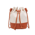 Women Mini Size Large Capacity Fashion Contrast Bucket Bag