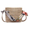 Creative Ribbon Handle Design Women Handmade Woven Straw Bag